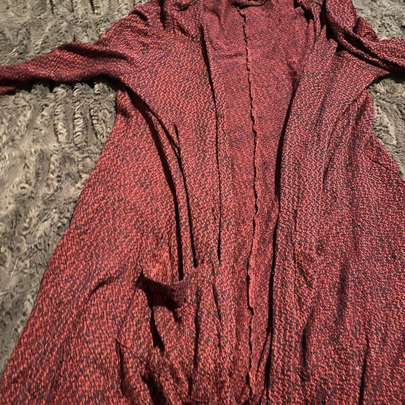 Maroon and black heathered duster - Picture 1 of 3